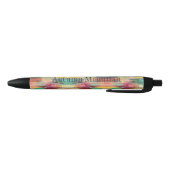 Moderne Herfst Herfst Kleuren Waterverf Monogram Zwarte Inkt Pen (Bodem)