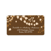 Moderne herfst herfst laat retour adres label (Voorkant)