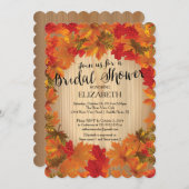 Moderne Herfst - herfst Leaf Bridal Shower-uitnodi Kaart (Voorkant / Achterkant)