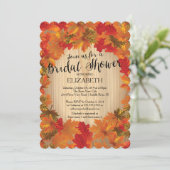 Moderne Herfst - herfst Leaf Bridal Shower-uitnodi Kaart (Staand voorkant)