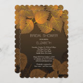Moderne Herfst - herfst Leaf Bridal Shower-uitnodi Kaart (Voorkant / Achterkant)