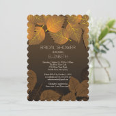 Moderne Herfst - herfst Leaf Bridal Shower-uitnodi Kaart (Staand voorkant)