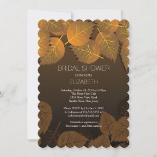 Moderne Herfst - herfst Leaf Bridal Shower-uitnodi Kaart