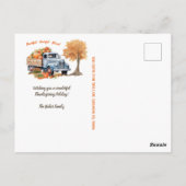 Moderne herfst, herfst, pompoen, Thanksgiving Briefkaart (Achterkant)
