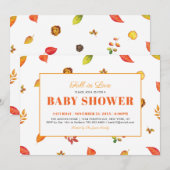 Moderne herfst/Herfst Uitnodiging tot Baby shower  (Voorkant / Achterkant)