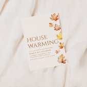 Moderne Herfst Housewarming Party Uitnodigen met b Kaart