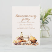 Moderne Herfst housewarming uitnodigen Kaart (Staand voorkant)
