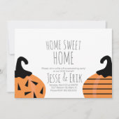 Moderne herfst housewarmingparty met pompoen kaart (Voorkant)