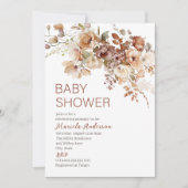 Moderne Herfst in liefde Baby shower Kaart (Voorkant)