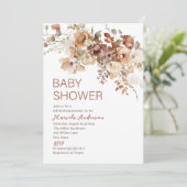 Moderne Herfst in liefde Baby shower Kaart (Staand voorkant)