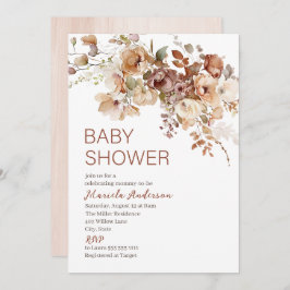 Moderne Herfst in liefde Baby shower Kaart