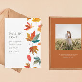 Moderne Herfst in Liefde Vrijgezellenfeest Kaart