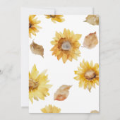 Moderne Herfst in liefde Zonnebloem Bloemen Vrijge Kaart (Achterkant)