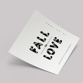 Moderne Herfst in liefde | Zwart-wit bruiloft Servet