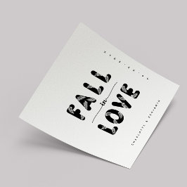 Moderne Herfst in liefde | Zwart-wit bruiloft Servet