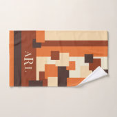 Moderne Herfst kleurenblok - Aangepast Bad Handdoek (Handdoek)
