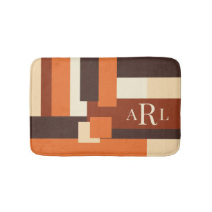Moderne Herfst kleurenblok - Aangepast Badmat