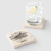 moderne  herfst kwartel stenen onderzetter (Zijkant)