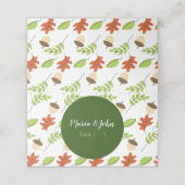 Moderne herfst leest Acorn Pattern repesal Plaatskaartje (Buitenkant ongevouwen)