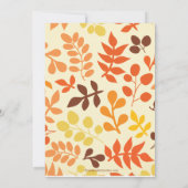 Moderne Herfst najaar — Grote bridale doucheuitnod Kaart (Achterkant)