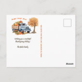 Moderne herfst, najaar, pompoen, Thanksgiving Briefkaart (Achterkant)