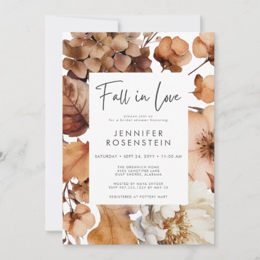 Moderne Herfst Neutrale Herfst in liefde Vrijgezel Kaart (Voorkant)