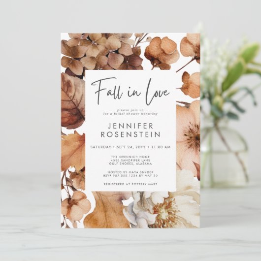 Moderne Herfst Neutrale Herfst in liefde Vrijgezel Kaart (Staand voorkant)