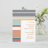 Moderne Herfst Oogst 35e Verjaardag Kleurrijke Str Kaart (Staand voorkant)