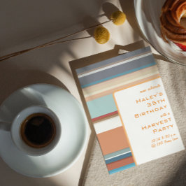 Moderne Herfst Oogst 35e Verjaardag Kleurrijke Str Kaart