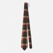 Moderne herfst plaid ontwerp met vallende bladeren stropdas (Voorkant)