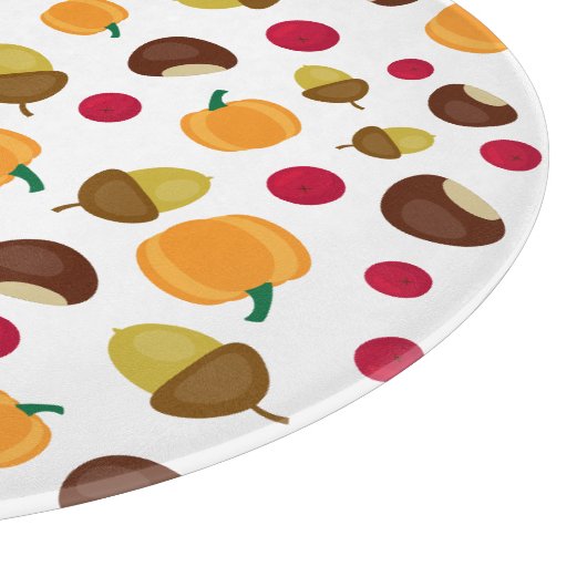 Moderne Herfst pomkin Berries Acorns Snijplank (Hoek)