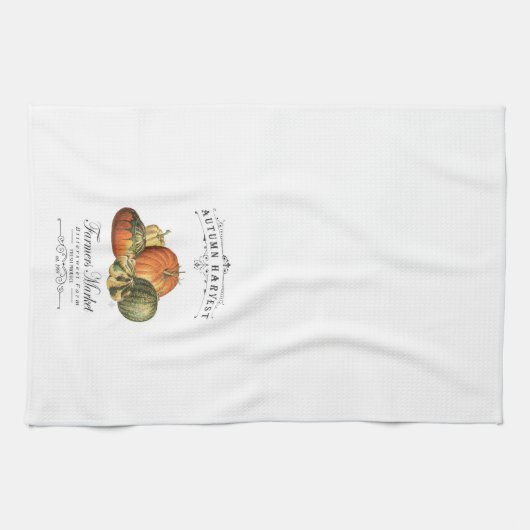 moderne  herfst, pompoen en pompoen theedoek (Horizontaal)