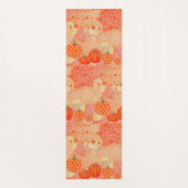 Moderne Herfst pompoenen Sinaasappel Floral.Medita Yogamat (Achterkant)