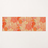 Moderne Herfst pompoenen Sinaasappel Floral.Medita Yogamat (Voorkant (horizontaal))