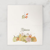 Moderne Herfst pompoenen Thanksgiving Plaatskaartje (Buitenkant ongevouwen)
