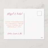 Moderne Herfst Pumpkin Harvest Thanksgiving Greeti Feestdagenkaart (Achterkant)