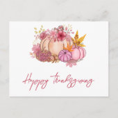 Moderne Herfst Pumpkin Harvest Thanksgiving Greeti Feestdagenkaart (Voorkant)