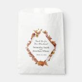 Moderne Herfst Sinaasappel BOHO bruiloft Bedankzakje (Voorkant)