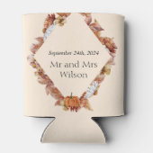 Moderne Herfst Sinaasappel BOHO bruiloft Blikjeskoeler (Achterkant)