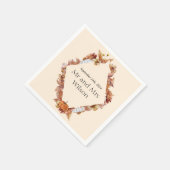 Moderne Herfst Sinaasappel BOHO bruiloft Diner Coc Servet (Hoek)