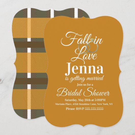 Moderne Herfst Stripes Plays Vrijgezellenfeest Kaart (Voorkant / Achterkant)