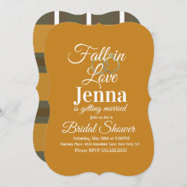 Moderne Herfst Stripes Plays Vrijgezellenfeest Kaart