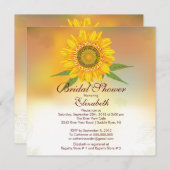 Moderne Herfst Sunflower Bridal Shower Invitation Kaart (Voorkant / Achterkant)