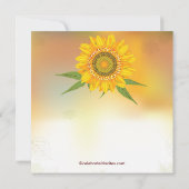 Moderne Herfst Sunflower Bridal Shower Invitation Kaart (Achterkant)