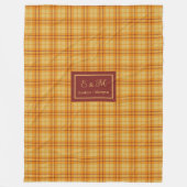 Moderne herfst tartan ruitdeken Chic aangepaste na Fleece Deken (Voorkant)