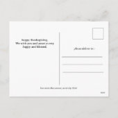 Moderne Herfst Thanksgiving familie foto collage Feestdagenkaart (Achterkant)