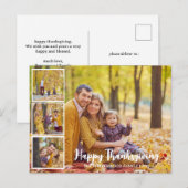 Moderne Herfst Thanksgiving familie foto collage Feestdagenkaart (Voorkant / Achterkant)