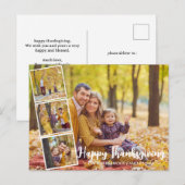 Moderne Herfst Thanksgiving familie foto collage Feestdagenkaart (Voorkant / Achterkant)
