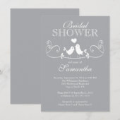 Moderne Herfst Tortelduifjes Bridal Shower Kaart (Voorkant / Achterkant)