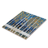 Moderne Herfst Trees Keramische Tegel Tegeltje (Zijkant)